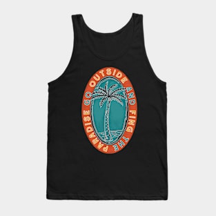 Go Outside Vacation Vintage Illustration Tank Top